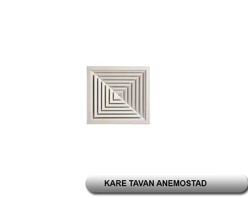 Egrisel Kanatli Kare Tavan Anemostad