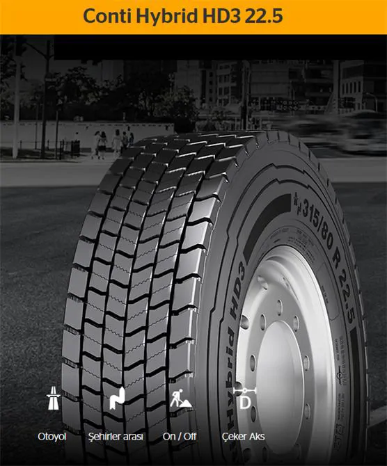 Conti Hybrid HD3 22.5 Yol/Yol Disi Kamyon Lastigi