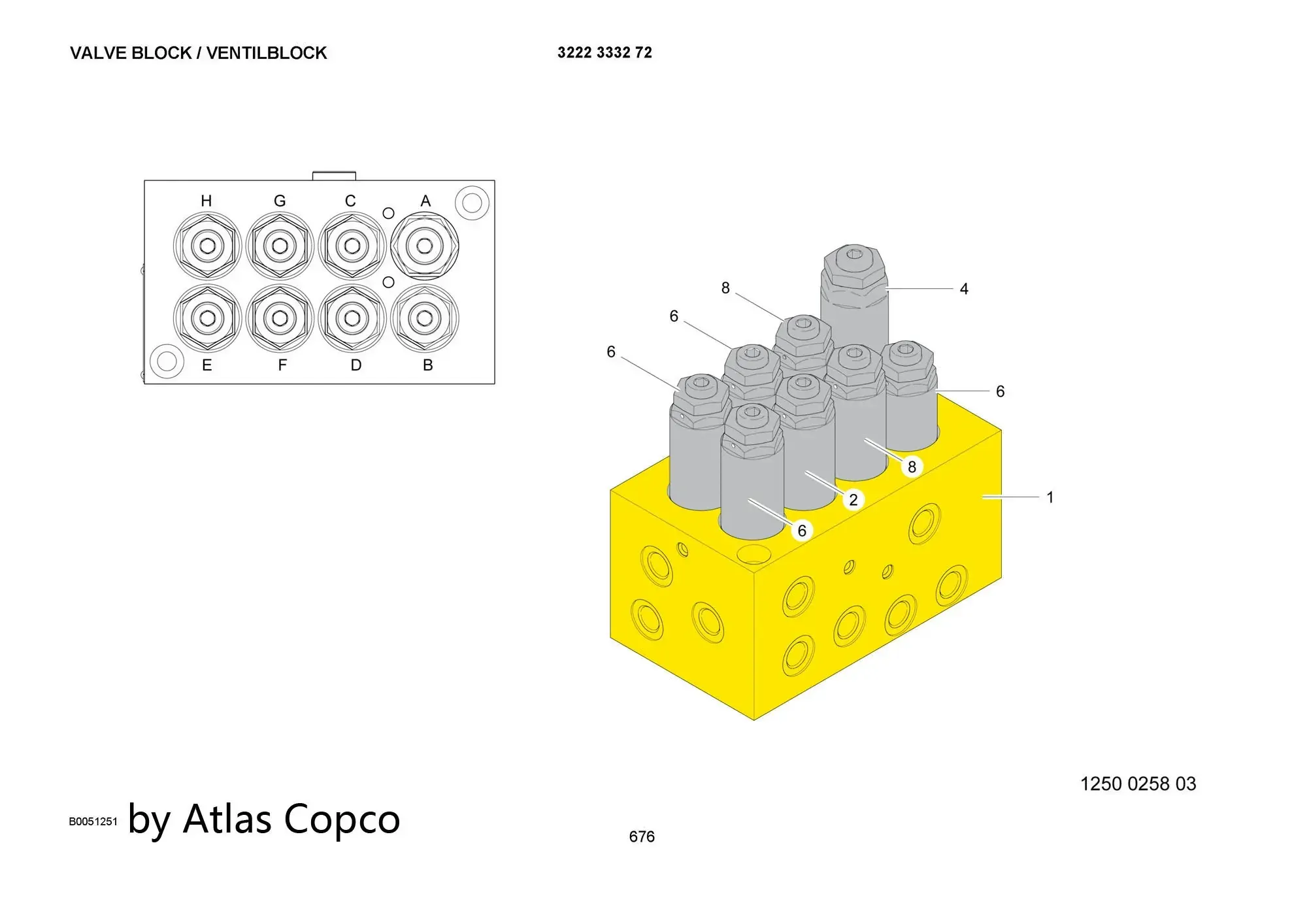 3222 3332 72 & 3222333272 VALVE BLOK EPIROC