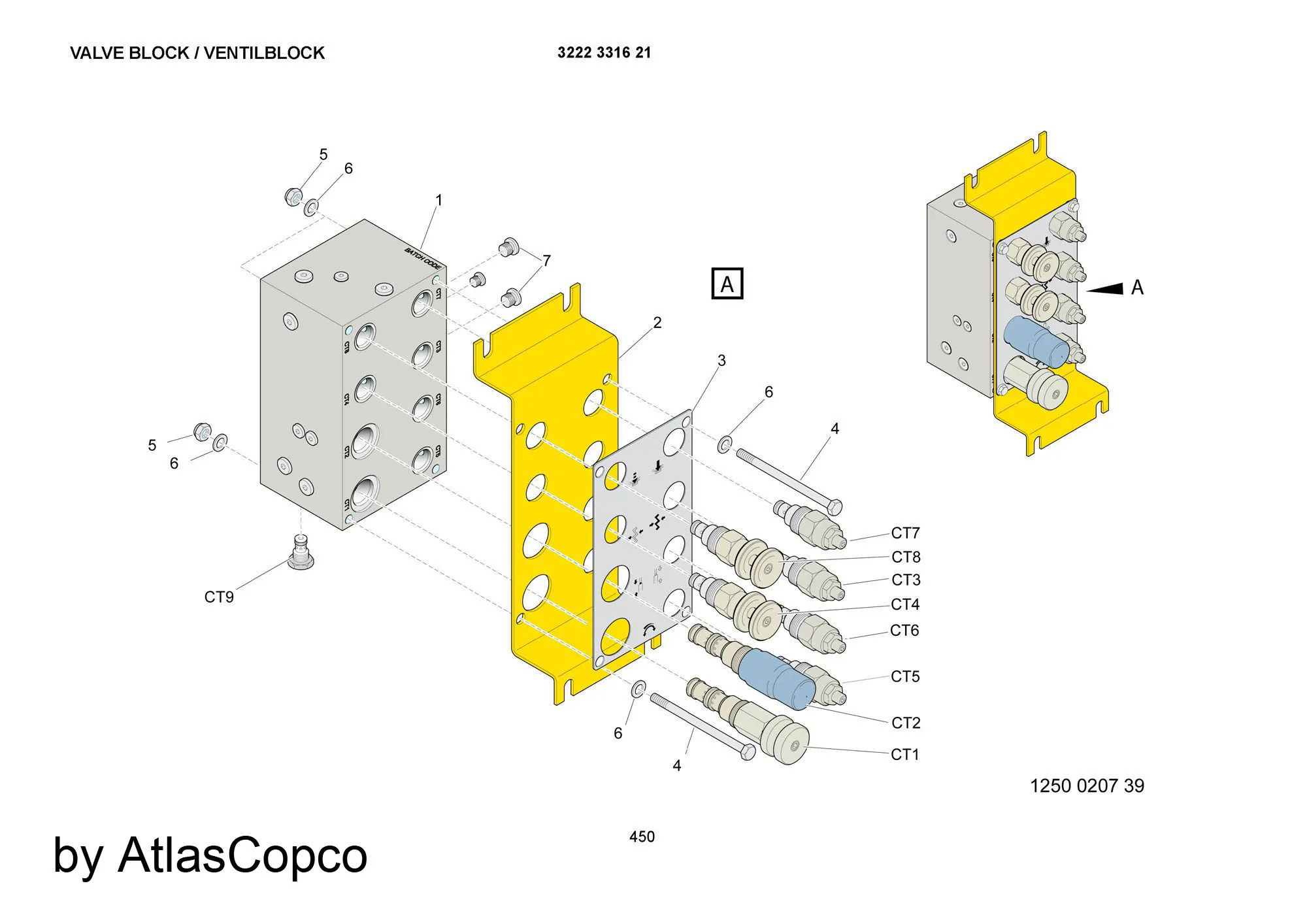 EPIROC 3222 3062 65 & 3222306265 – RELIEF CARTRIDGE ATLAS COPCO